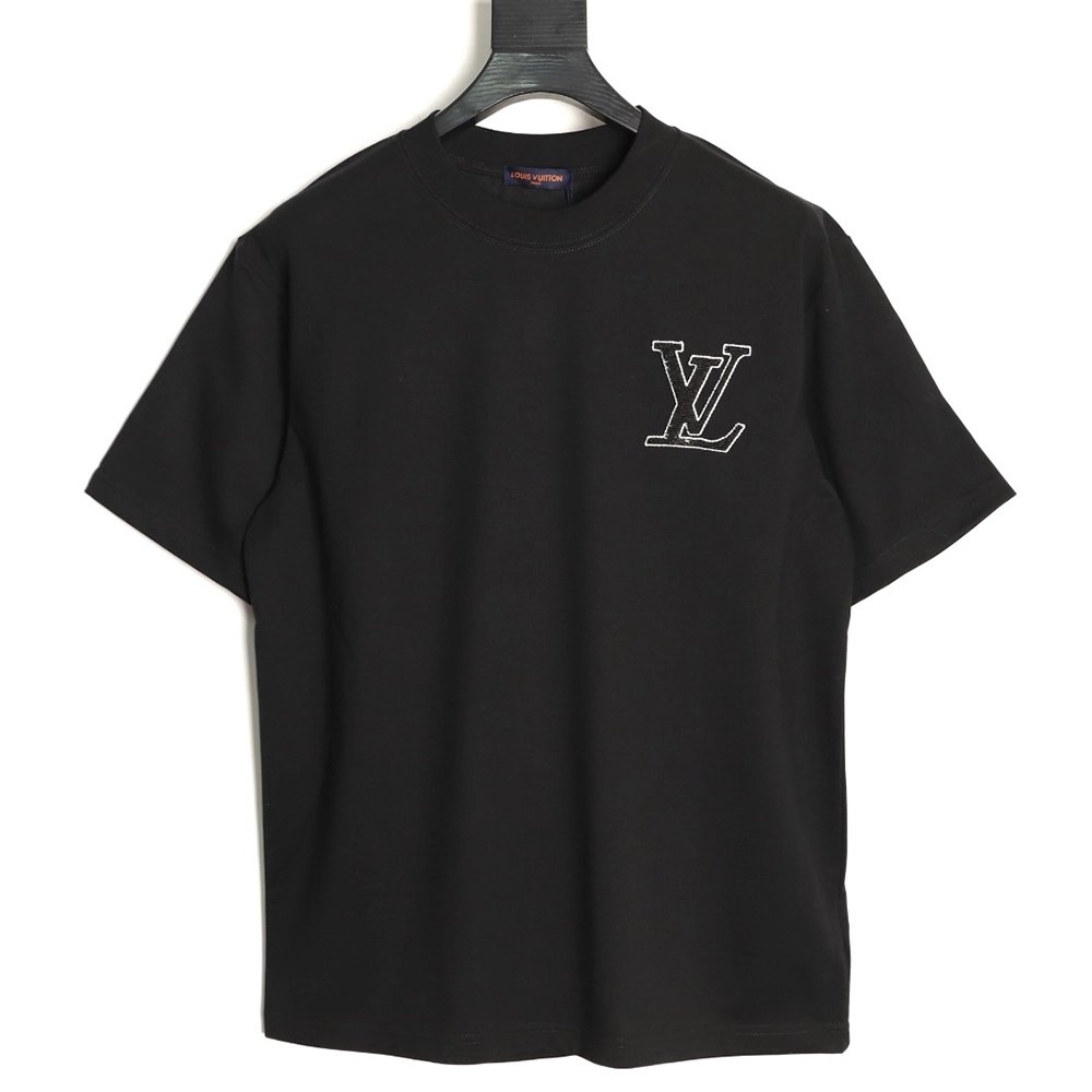 Louis Vuitton Iridescent Sequin Embroidery Crew Neck Short Sleeve T-Shirt TSK1,Louis Vuitton