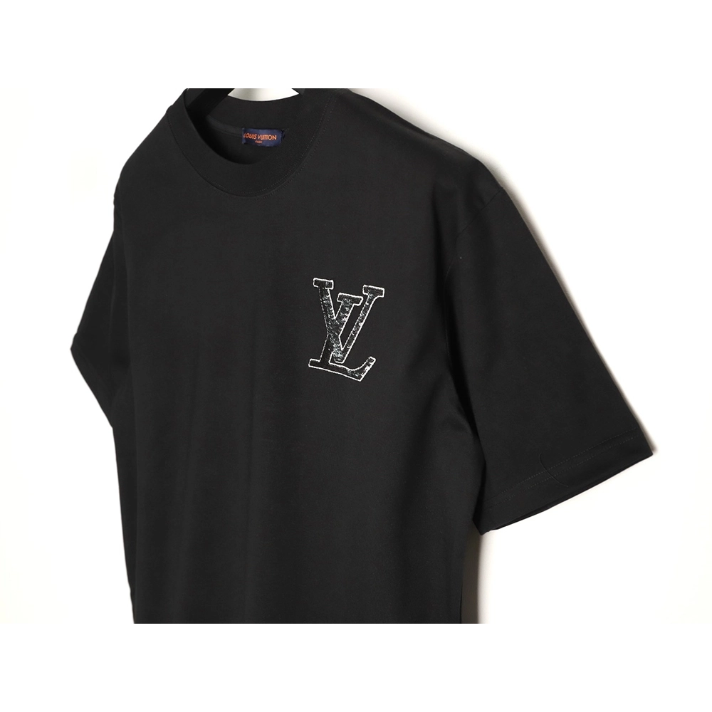 Louis Vuitton Iridescent Sequin Embroidery Crew Neck Short Sleeve T-Shirt TSK1,Louis Vuitton