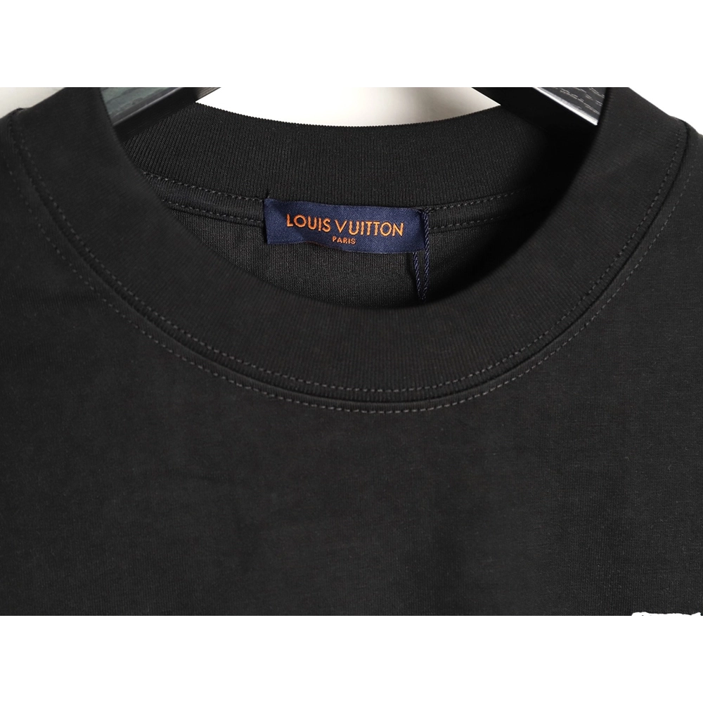 Louis Vuitton Iridescent Sequin Embroidery Crew Neck Short Sleeve T-Shirt TSK1,Louis Vuitton