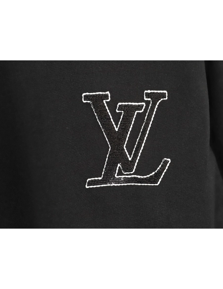Louis Vuitton Iridescent Sequin Embroidery Crew Neck Short Sleeve T-Shirt TSK1,Louis Vuitton
