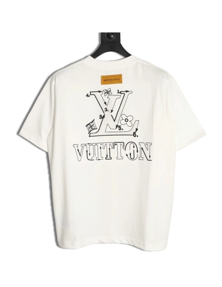 Louis Vuitton Iridescent Sequin Embroidery Crew Neck Short Sleeve T-Shirt,Louis Vuitton