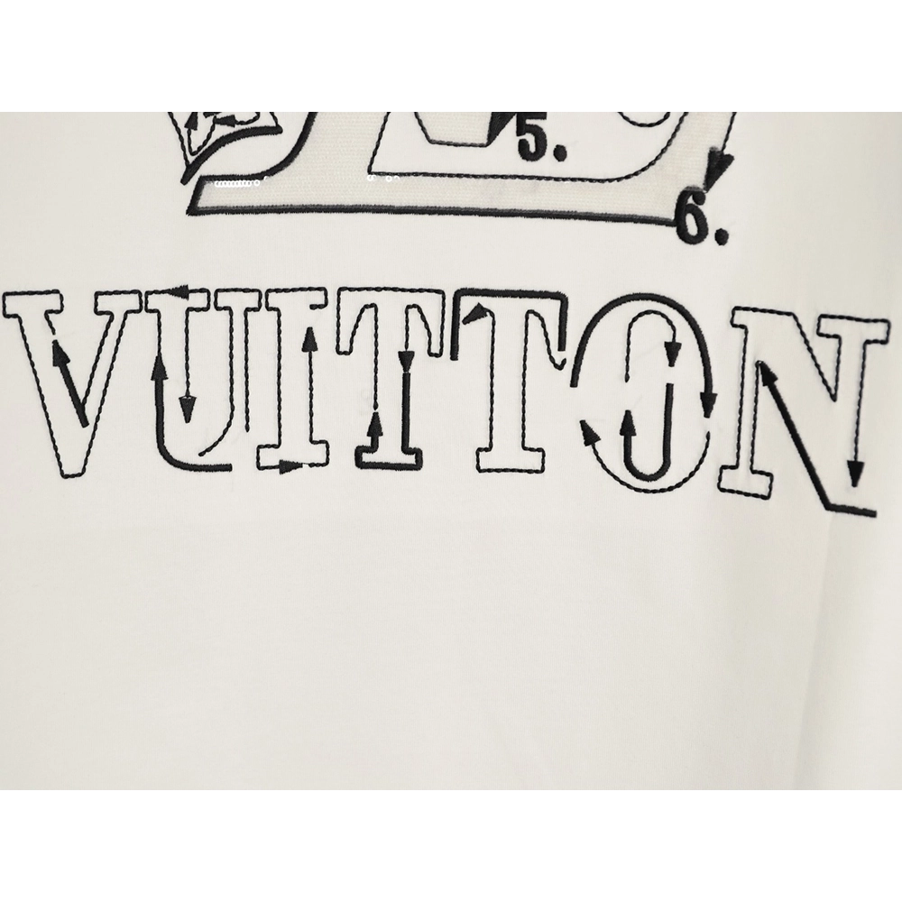 Louis Vuitton Iridescent Sequin Embroidery Crew Neck Short Sleeve T-Shirt,Louis Vuitton