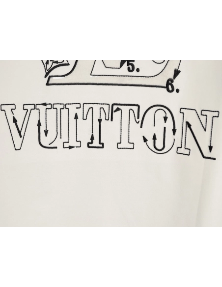 Louis Vuitton Iridescent Sequin Embroidery Crew Neck Short Sleeve T-Shirt,Louis Vuitton