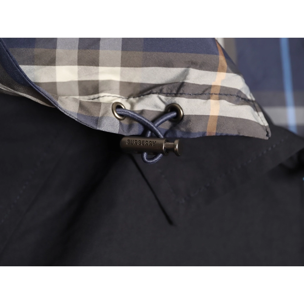 Burberry Iron Sign Check Reversible Hooded Jacket,Burberry