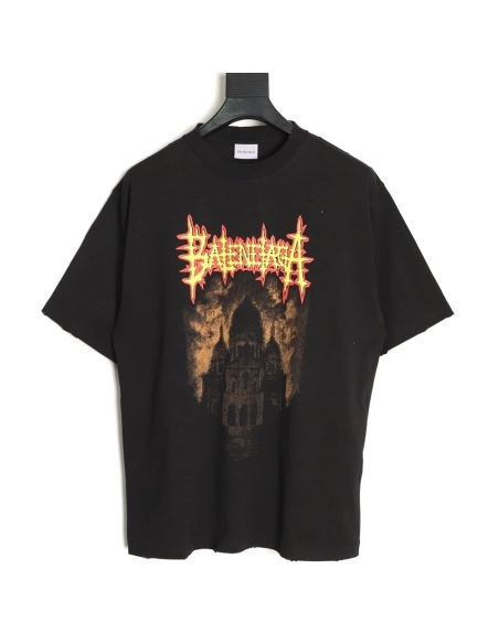 Balenciaga Castle Short-Sleeve T-Shirt,Balenciaga