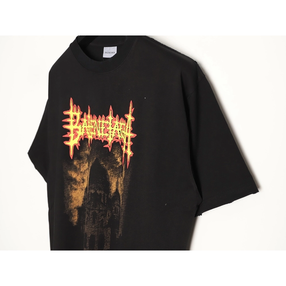 Balenciaga Castle Short-Sleeve T-Shirt,Balenciaga
