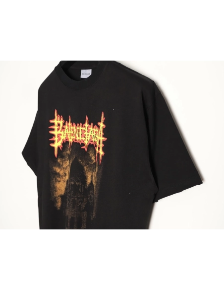 Balenciaga Castle Short-Sleeve T-Shirt,Balenciaga
