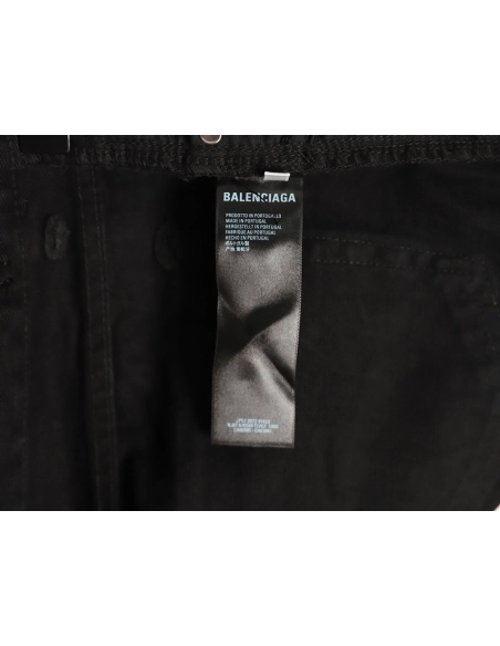 Balenciaga Distressed Cut-Out Denim Trousers,Balenciaga