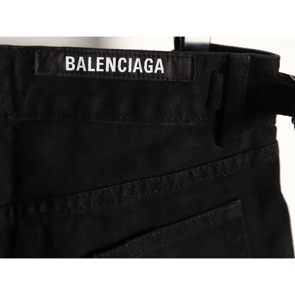 Balenciaga Distressed Cut-Out Denim Trousers,Balenciaga