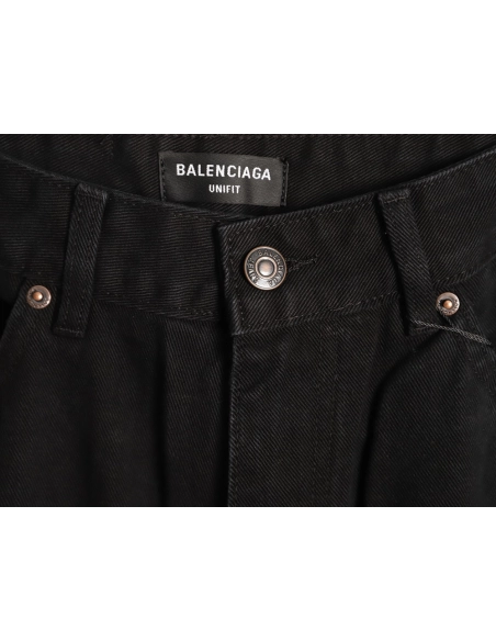 Balenciaga Distressed Cut-Out Denim Trousers,Balenciaga