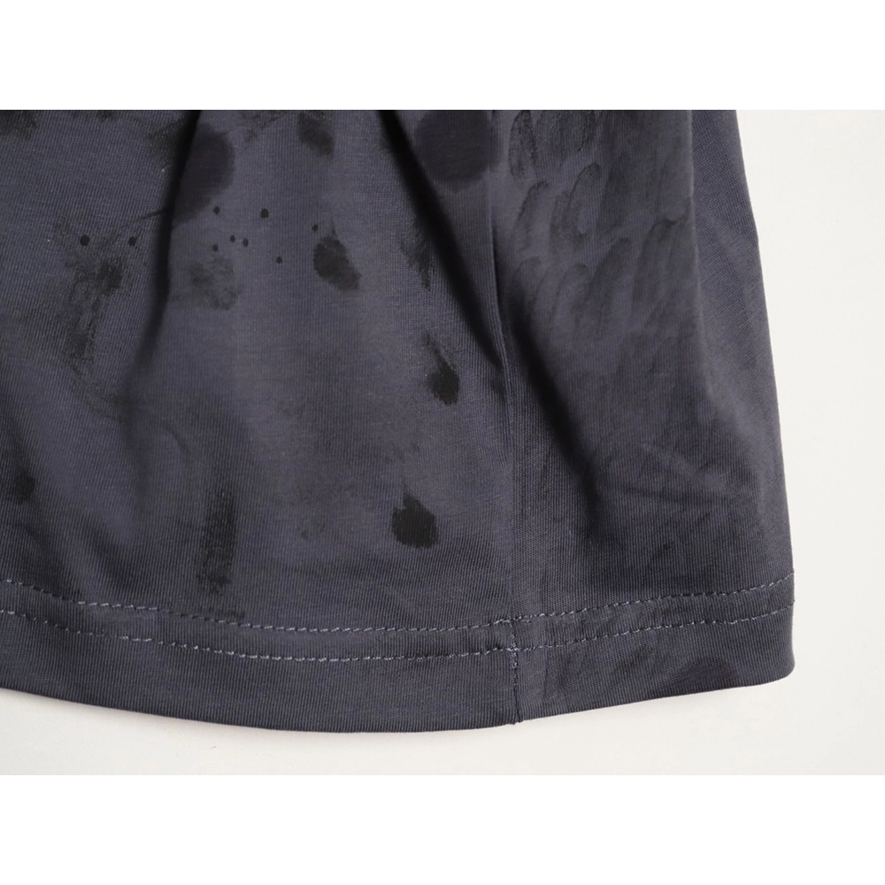 Balenciaga Embroidered Letter Splatter Short-Sleeve T-Shirt,Balenciaga