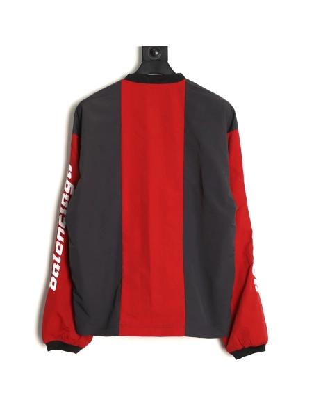 Balenciaga Manchester United Nylon Black and Red Logo Long-Sleeve T-Shirt,Balenciaga