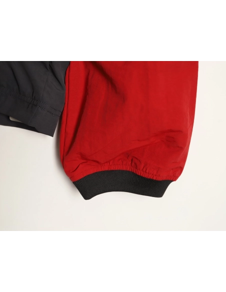 Balenciaga Manchester United Nylon Black and Red Logo Long-Sleeve T-Shirt,Balenciaga