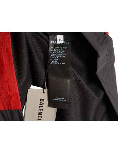 Balenciaga Manchester United Nylon Black and Red Logo Long-Sleeve T-Shirt,Balenciaga