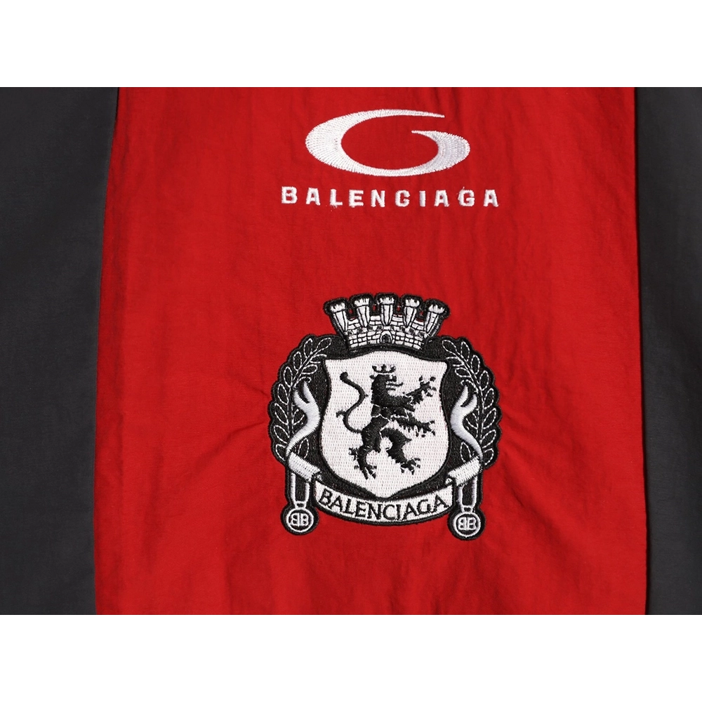 Balenciaga Manchester United Nylon Black and Red Logo Long-Sleeve T-Shirt,Balenciaga