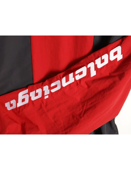 Balenciaga Manchester United Nylon Black and Red Logo Long-Sleeve T-Shirt,Balenciaga
