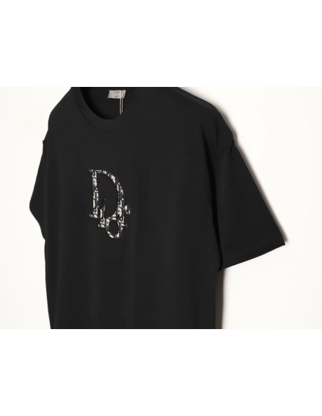 Dior Oblique Patchwork Embroidery Short-Sleeve T-Shirt TSK1,Dior