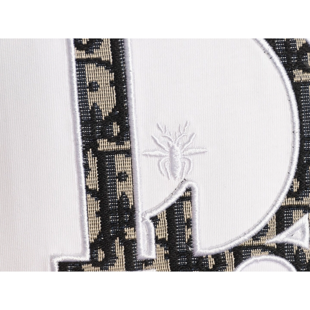 Dior Oblique Patchwork Embroidery Short-Sleeve T-Shirt,Dior