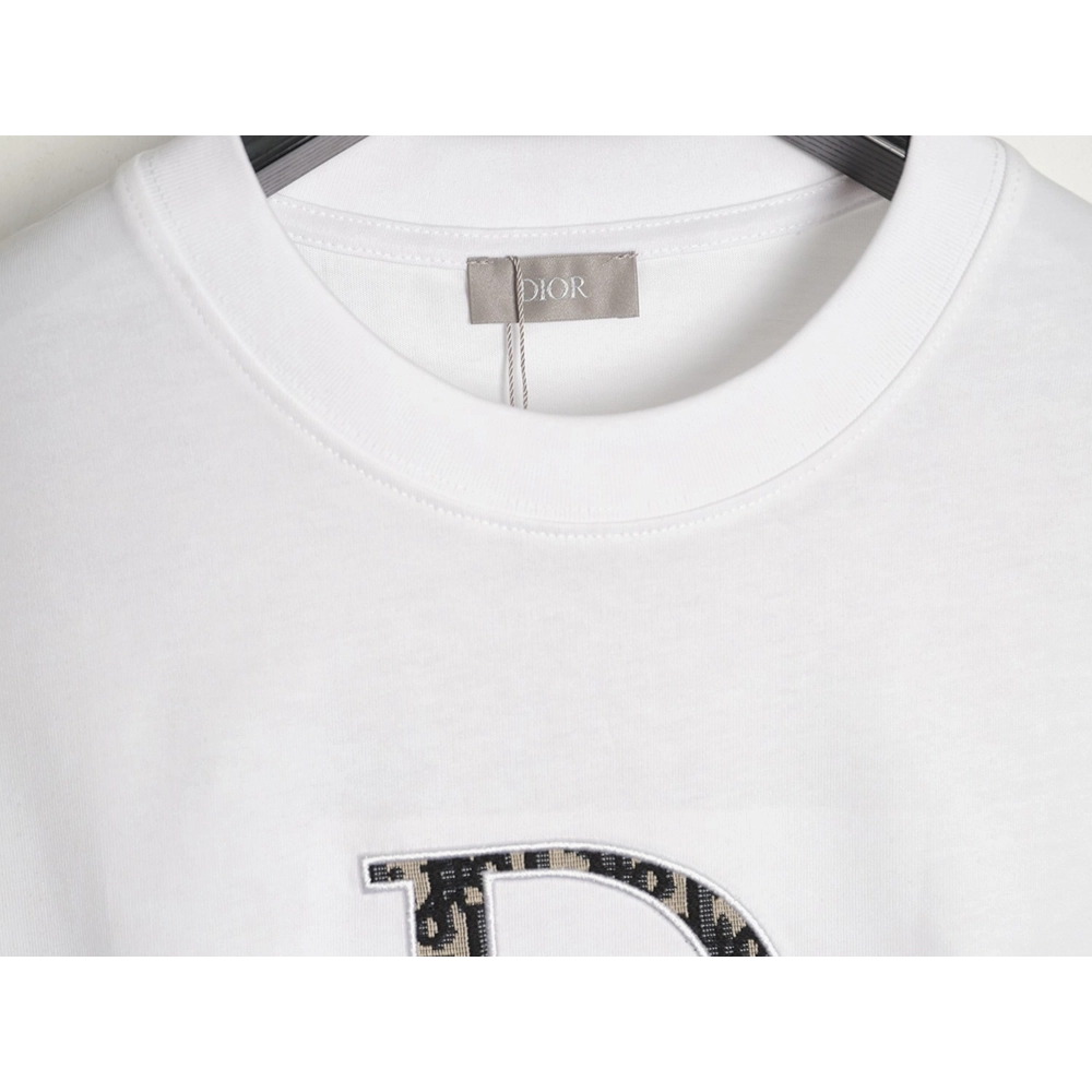 Dior Oblique Patchwork Embroidery Short-Sleeve T-Shirt,Dior