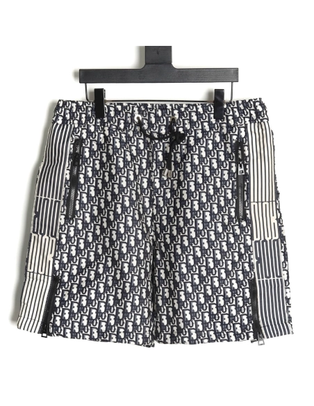 Dior Striped Webbing Monogram Shorts,Dior