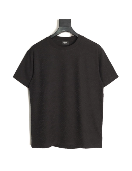 Fendi FF Monogram Jacquard Short-Sleeve T-Shirt TSK1,Fendi