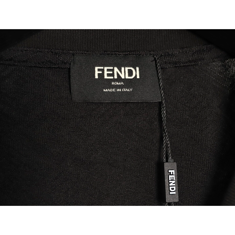 Fendi FF Monogram Jacquard Short-Sleeve T-Shirt TSK1,Fendi