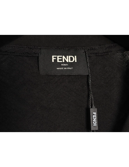 Fendi FF Monogram Jacquard Short-Sleeve T-Shirt TSK1,Fendi