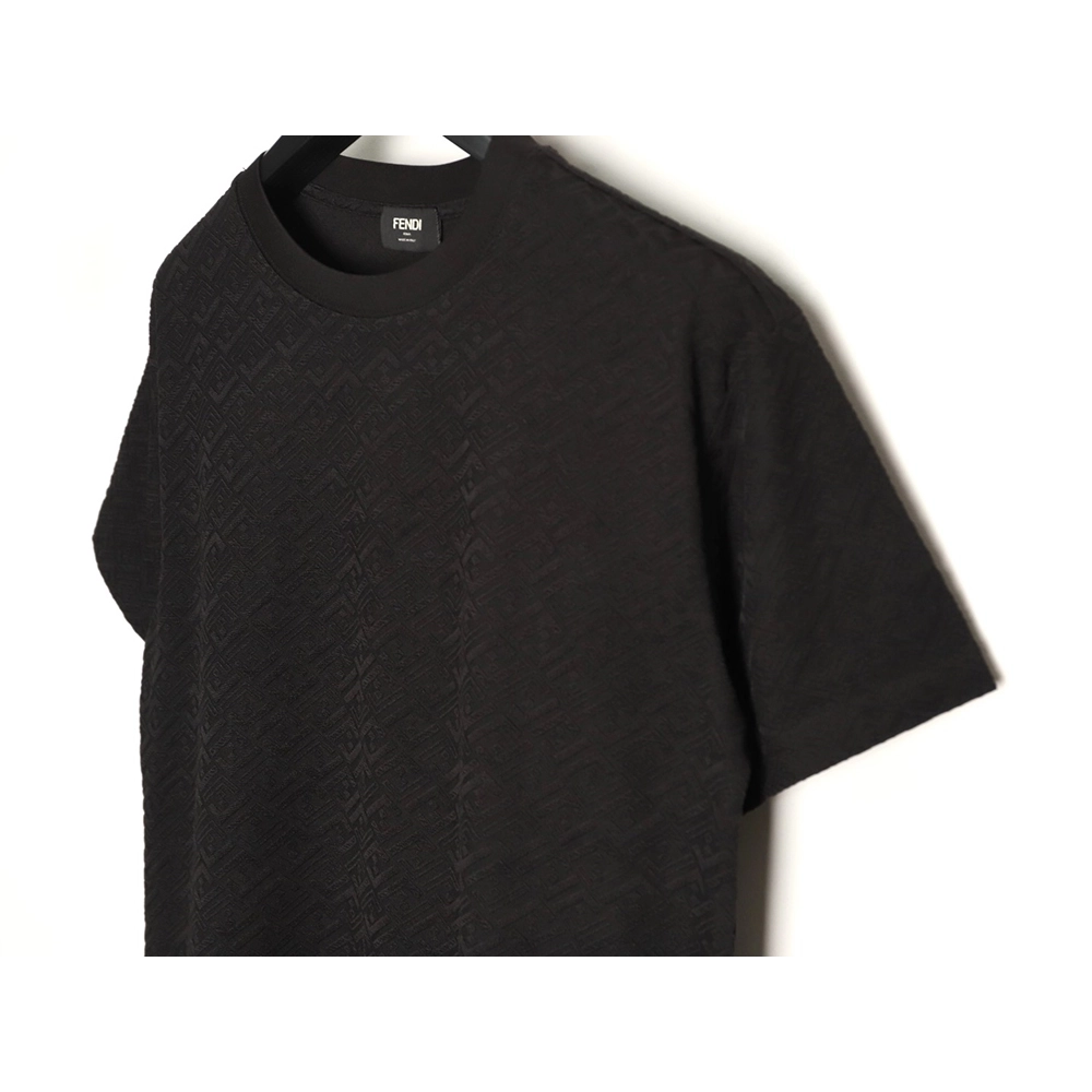 Fendi FF Monogram Jacquard Short-Sleeve T-Shirt TSK1,Fendi
