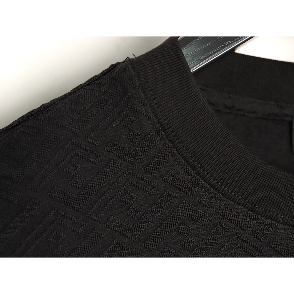 Fendi FF Monogram Jacquard Short-Sleeve T-Shirt TSK1,Fendi