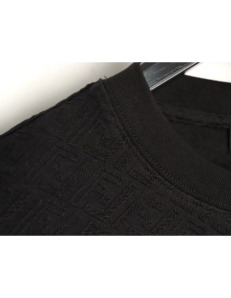 Fendi FF Monogram Jacquard Short-Sleeve T-Shirt TSK1,Fendi