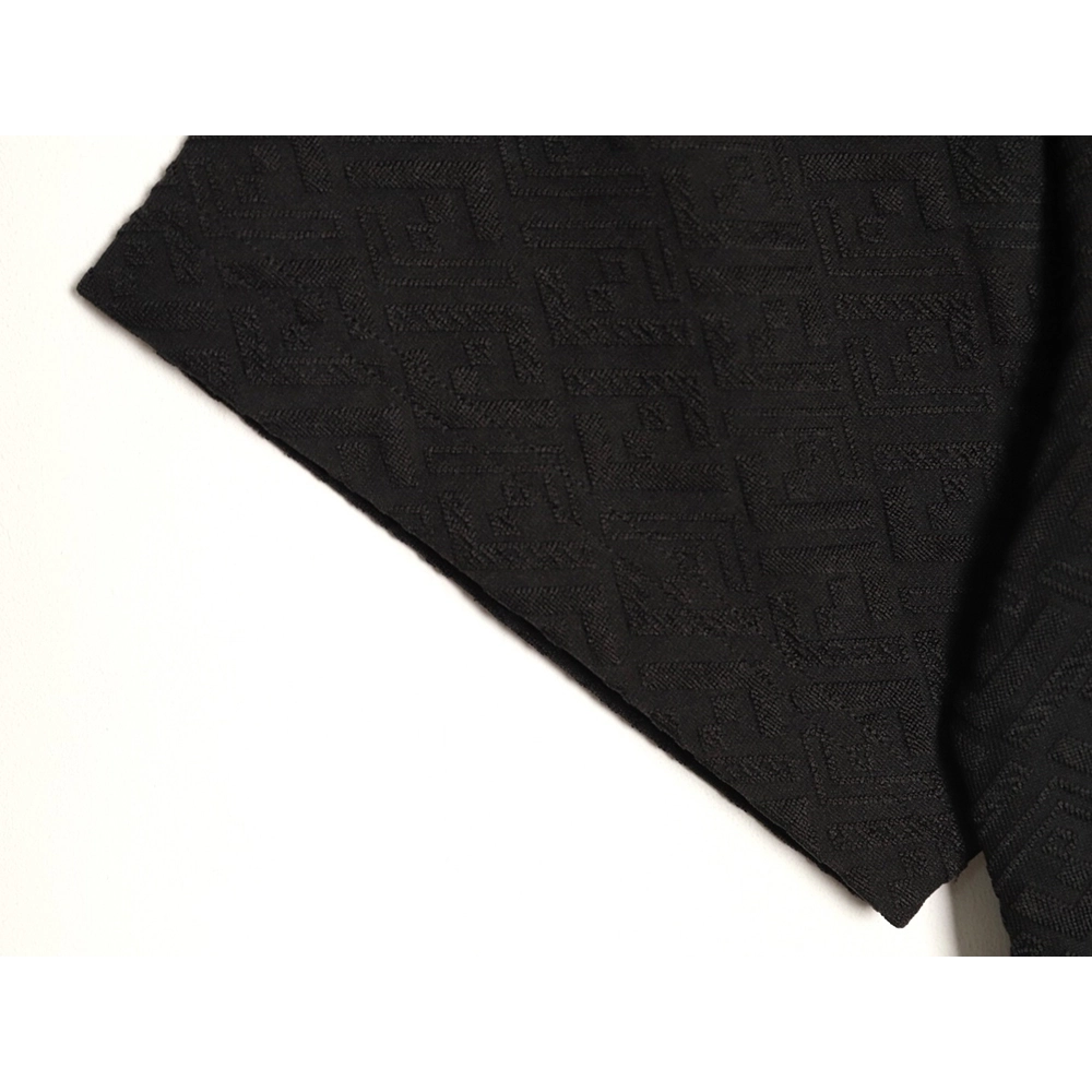 Fendi FF Monogram Jacquard Short-Sleeve T-Shirt TSK1,Fendi