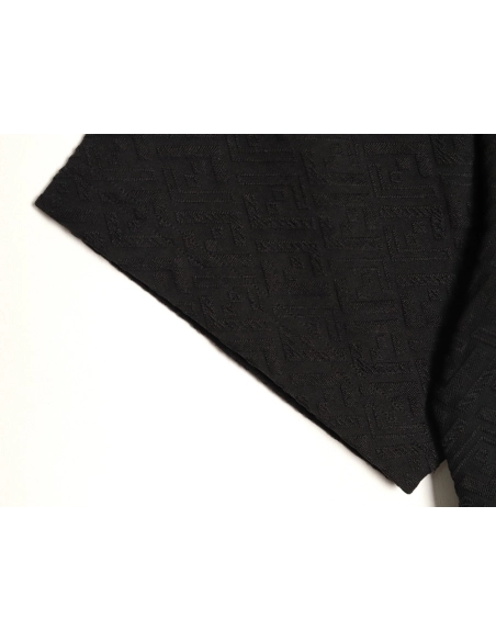 Fendi FF Monogram Jacquard Short-Sleeve T-Shirt TSK1,Fendi