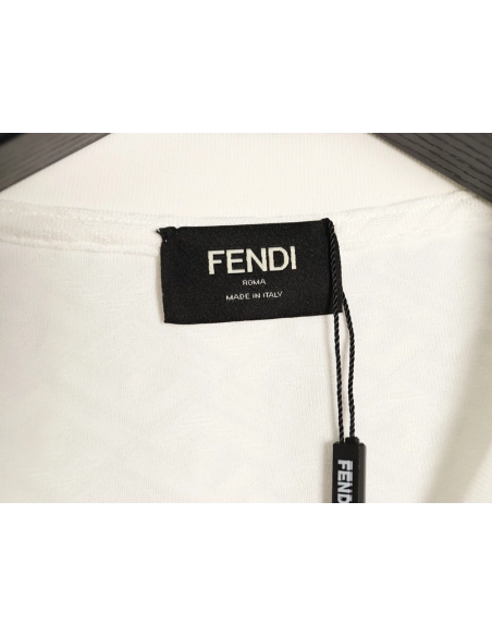 Fendi FF Monogram Jacquard Short-Sleeve T-Shirt,Fendi