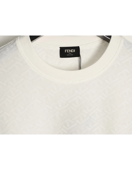 Fendi FF Monogram Jacquard Short-Sleeve T-Shirt,Fendi