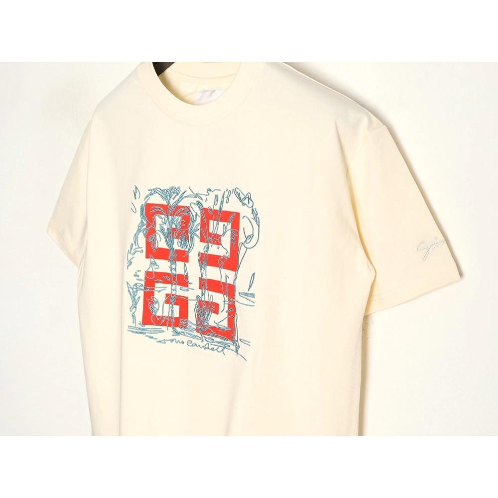Givenchy Tomo Collaboration Crewneck Short-Sleeve T-Shirt,Givenchy