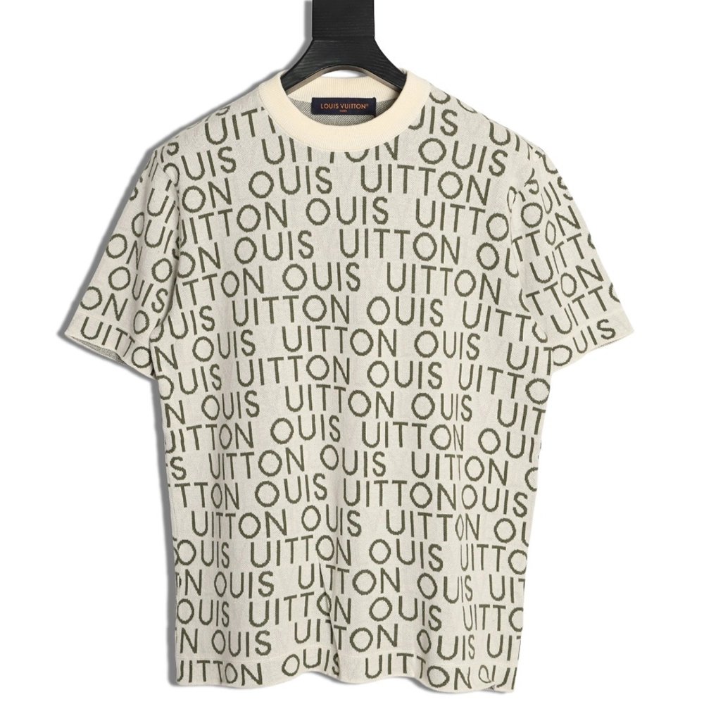 Louis Vuitton All-Over Logo Knit Short-Sleeve shirt,Louis Vuitton