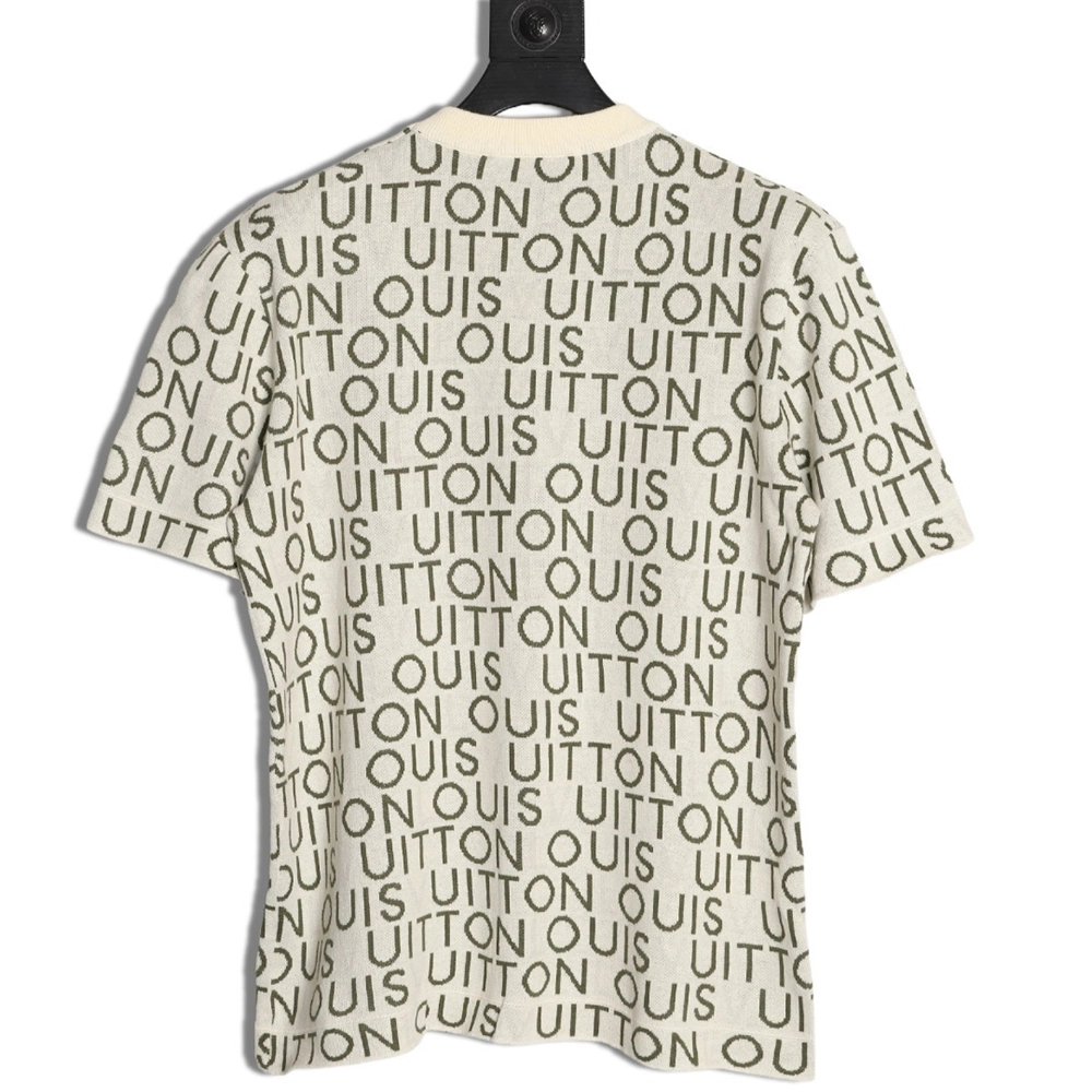 Louis Vuitton All-Over Logo Knit Short-Sleeve shirt,Louis Vuitton