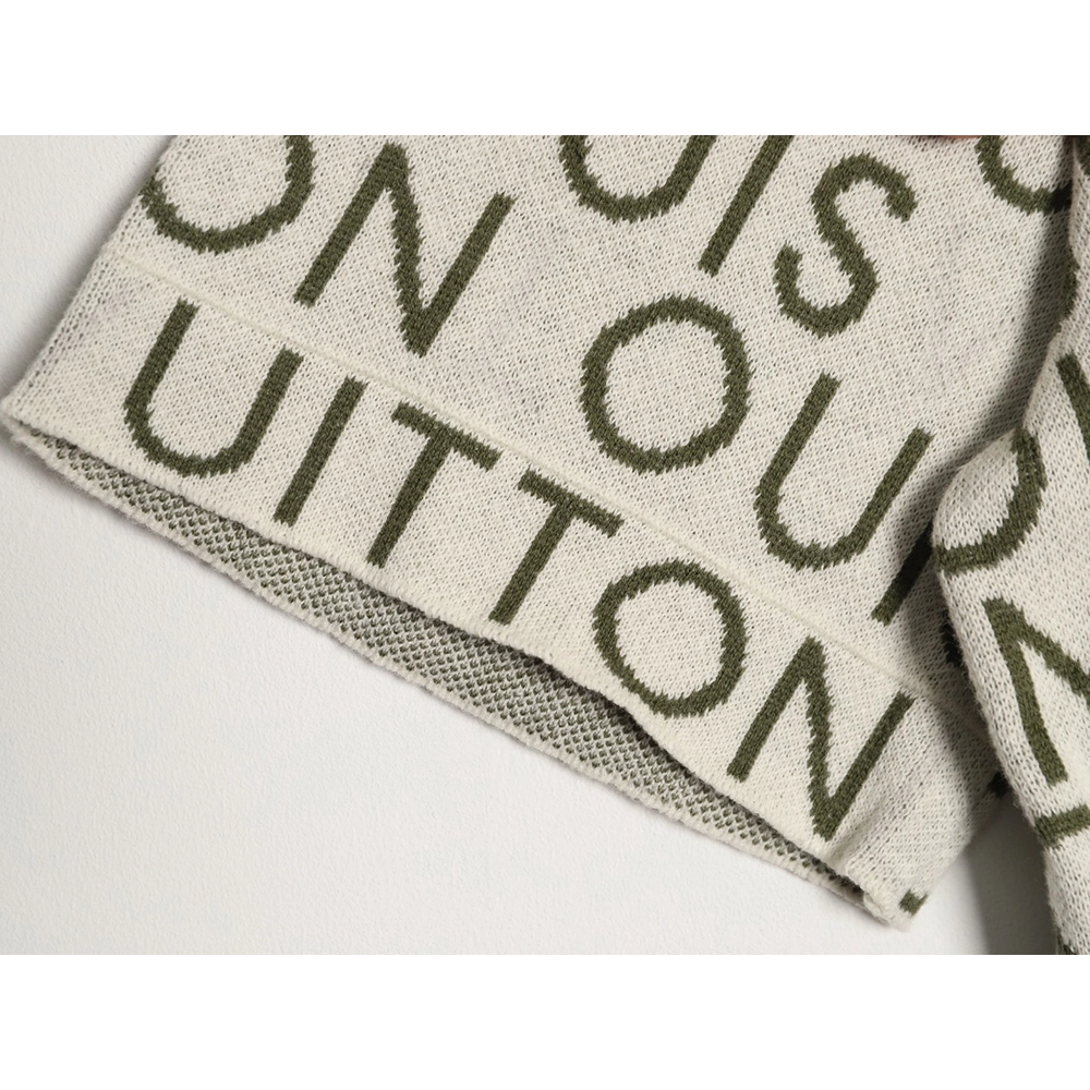 Louis Vuitton All-Over Logo Knit Short-Sleeve shirt,Louis Vuitton