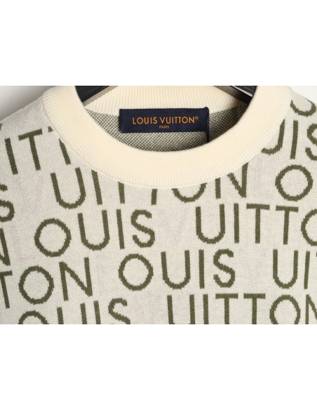 Louis Vuitton All-Over Logo Knit Short-Sleeve shirt,Louis Vuitton