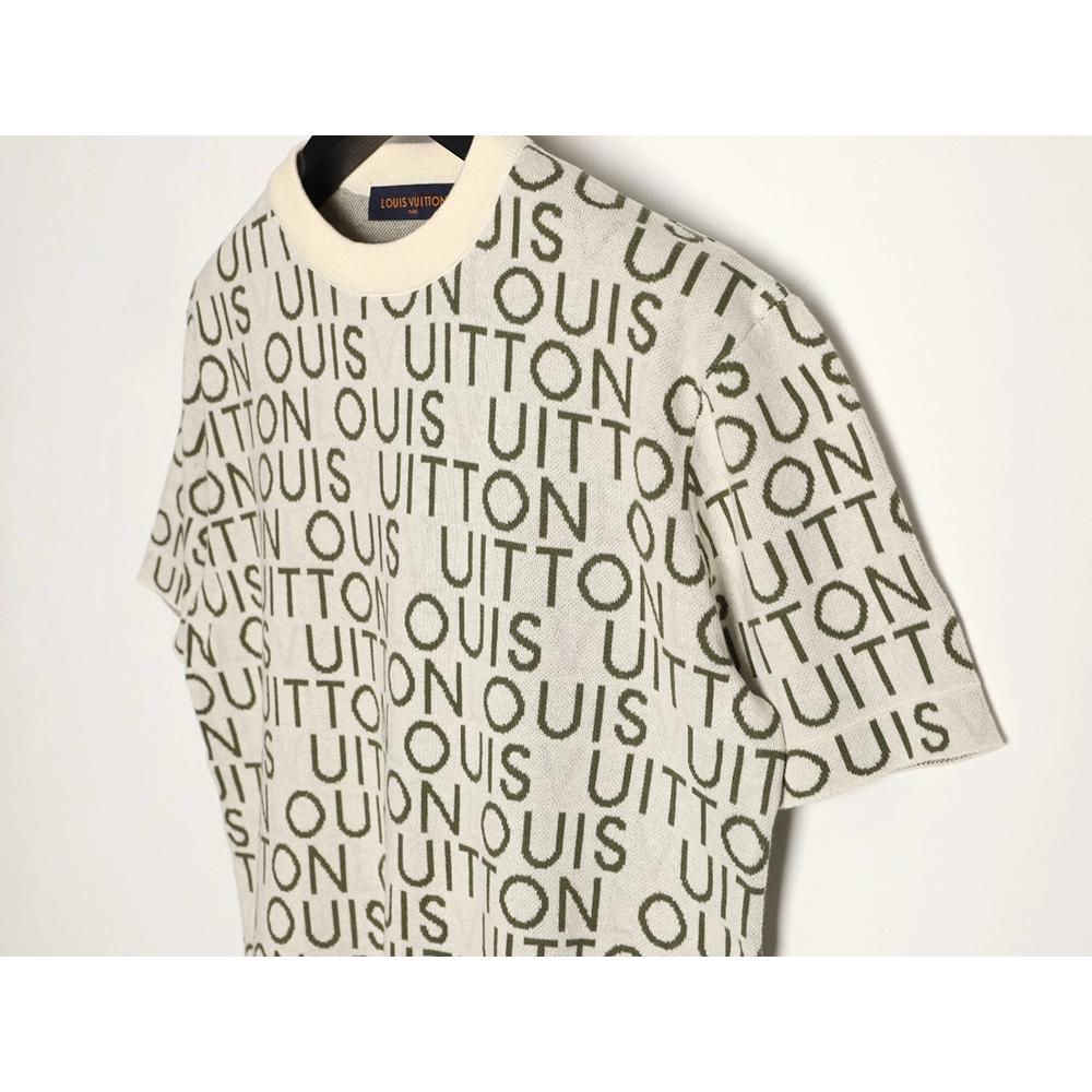 Louis Vuitton All-Over Logo Knit Short-Sleeve shirt,Louis Vuitton