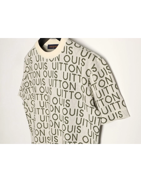 Louis Vuitton All-Over Logo Knit Short-Sleeve shirt,Louis Vuitton