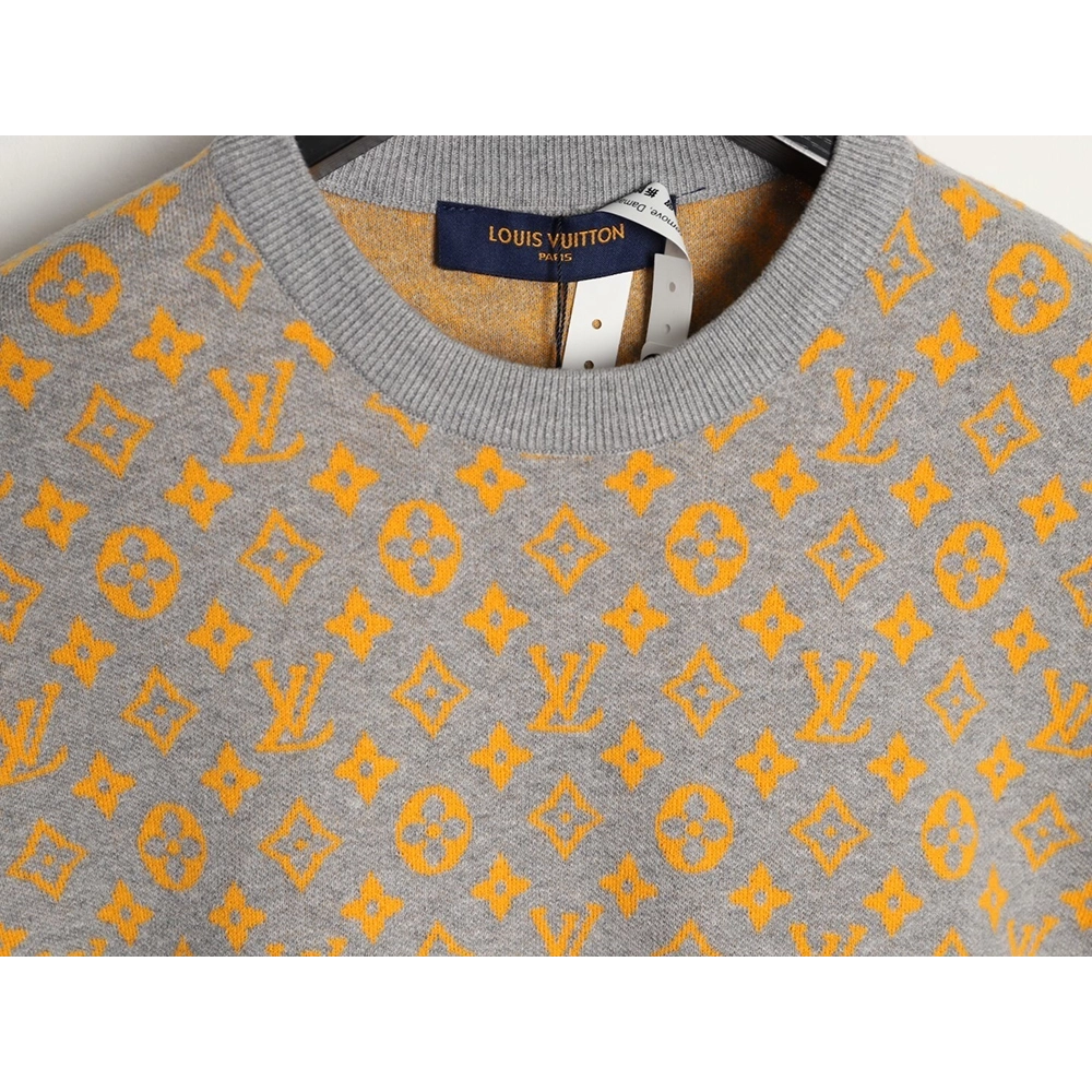 Louis Vuitton all-over print jacquard knit short-sleeved shirt TSK1,Louis Vuitton
