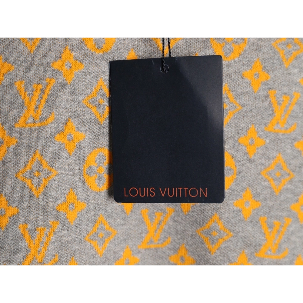 Louis Vuitton all-over print jacquard knit short-sleeved shirt TSK1,Louis Vuitton
