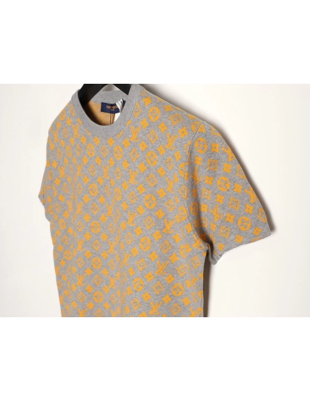 Louis Vuitton all-over print jacquard knit short-sleeved shirt TSK1,Louis Vuitton