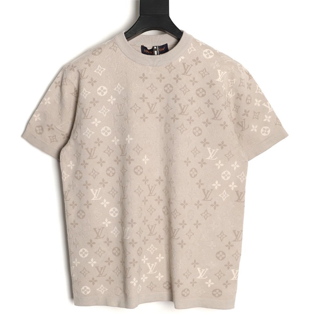 Louis Vuitton all-over print jacquard knit short-sleeved shirt,Louis Vuitton