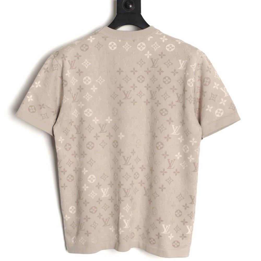 Louis Vuitton all-over print jacquard knit short-sleeved shirt,Louis Vuitton
