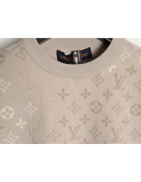 Louis Vuitton all-over print jacquard knit short-sleeved shirt,Louis Vuitton