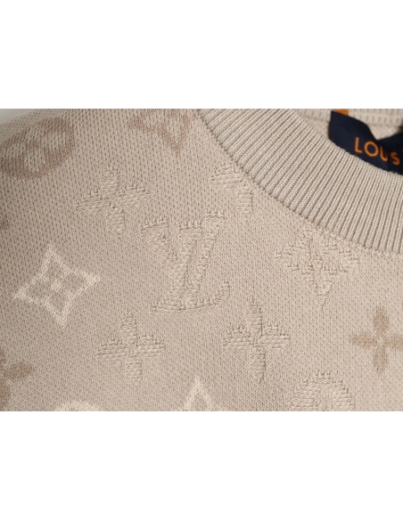 Louis Vuitton all-over print jacquard knit short-sleeved shirt,Louis Vuitton