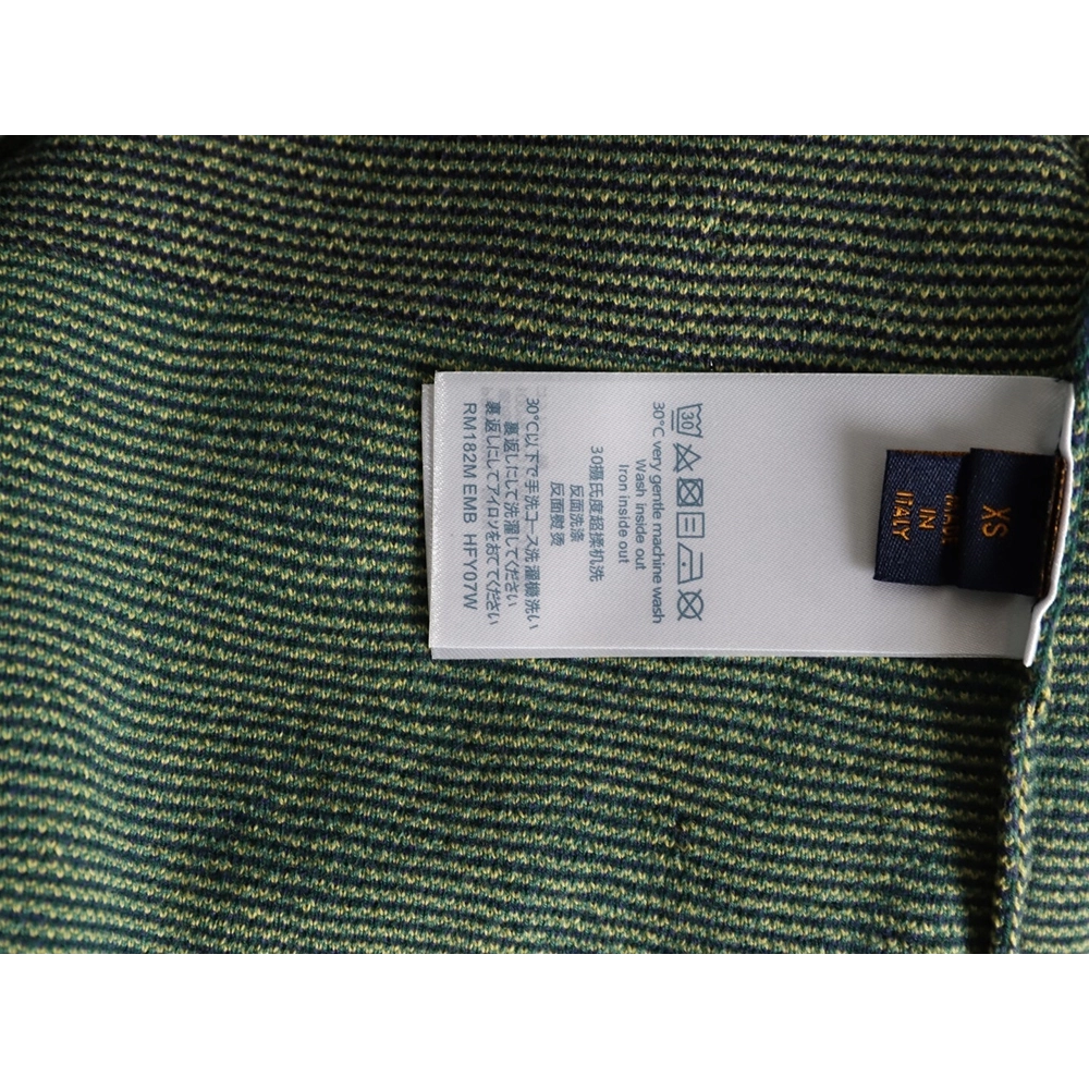 Louis Vuitton Contrast Jacquard Knit Short-Sleeve,Louis Vuitton