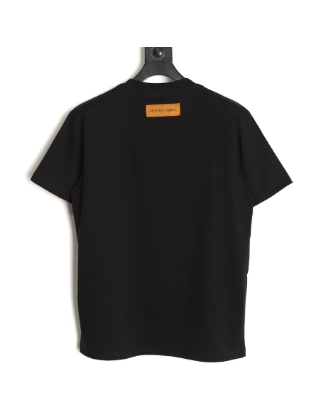 Louis Vuitton Embroidered Galloping Horse Logo Short-Sleeve T-Shirt T-Shirt TSK1,Louis Vuitton